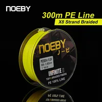 NOEBY-línea de pesca trenzada de 300m, sedal de PE X8 hebra, supertensión 1-103LB, superresistencia al desgaste, multifilamento suave