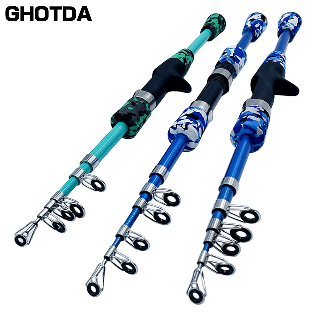 

Fishing Rod Spinning Casting Fly Ultralight Carp Fishing Hand Lure Pole Feeder Gear Camouflage Mini Travel Surf 1.3m 1.5m 1.8m