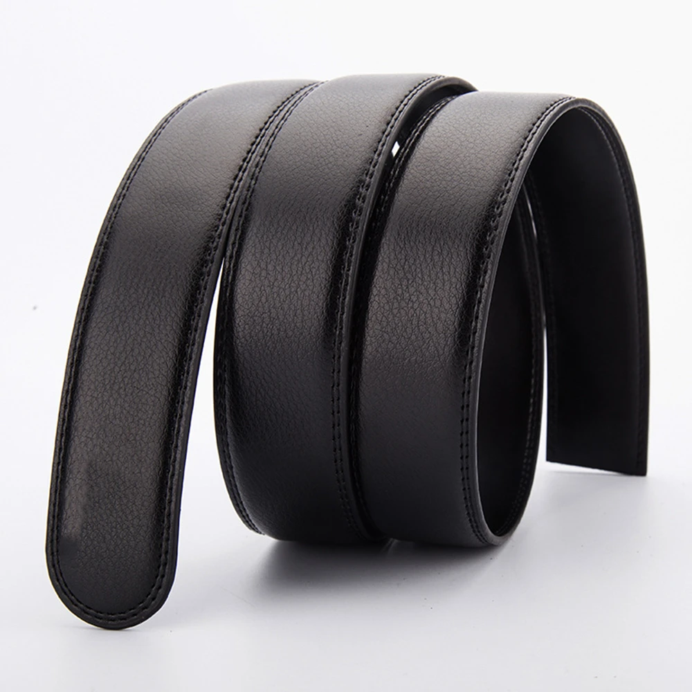 High Quality Men\'s Luxury Belts Strap Leather Automatic Ribbon Waist Strap Belt Without Buckle Business Belt Male Belt Waistband