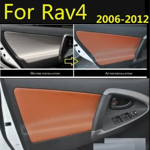 For Toyota RAV4 2006 2007 2008 200910 2011 2012 Microfiber Door Panel Armrest Leather Cover Protective car accessories interior