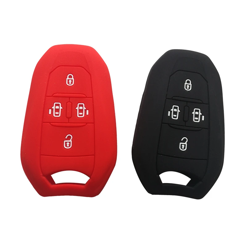 Silicone Car Key Cover For Peugeot Traveller Expert For Citroen Jumpy Dispatch SpaceTourer 2016-2019 Case For Keys Cover Cap Fob