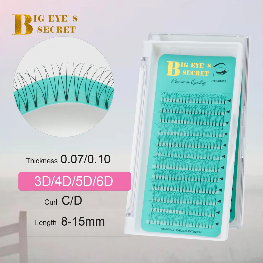 

Big eye's secret False Eye Lashes Premade Volume Lashes Fans Individual eyelashes 3D 4D 5D 6D Short Stem Lashes Extension