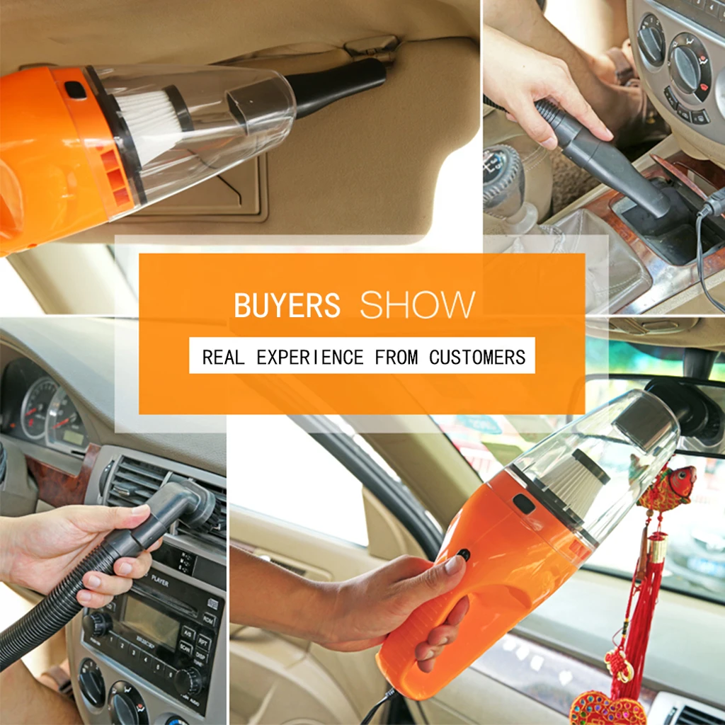 12V 120W Car Vaccume Cleaner Poweful Cyclone Suction Home Portable Handheld Vacuum Cleaning Dust Collector Universal Mini