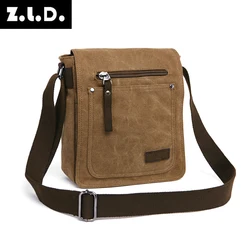 Canvas Tas Vintage Tas Merk Business Casual Reizen Satchel Single Schoudertas Unisex Crossbody Tas Mannelijke Bolsa