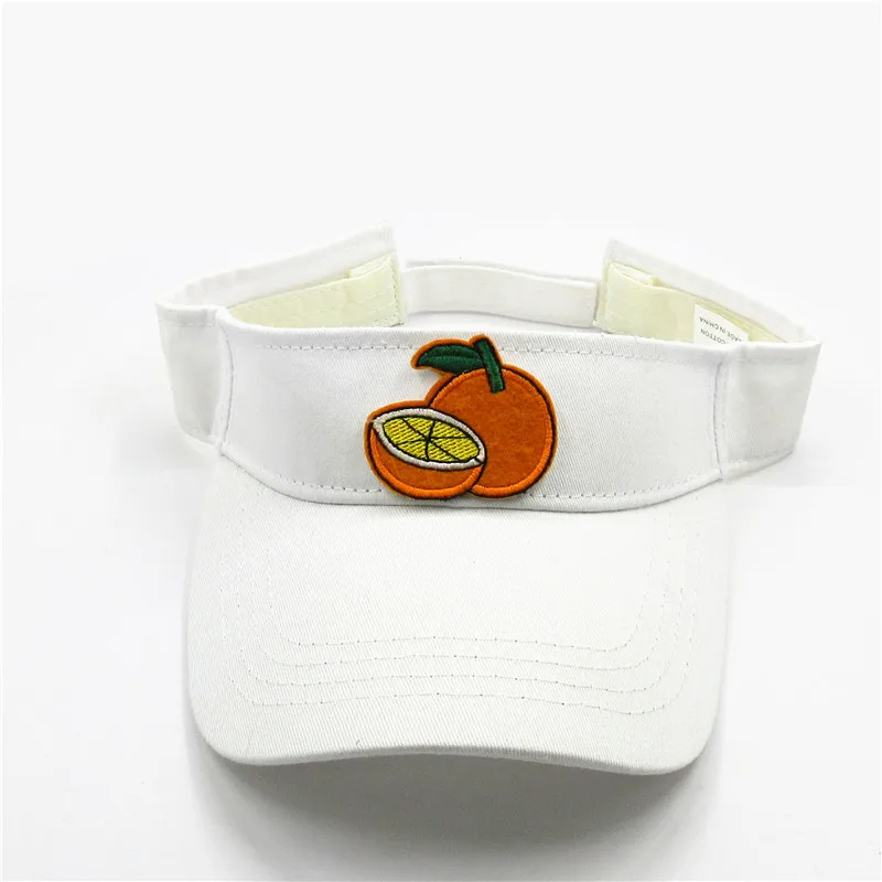 2020 Cotton Orange Fruit Embroidery Visors Baseball Cap Adjustable Snapback Cap for Men and Women 321