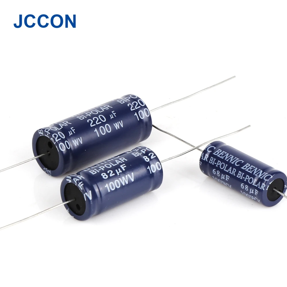 1Pcs B10A 100V Superior Capacitor Horizontal Electrolytic Capacitor Speaker Frequency-Divided Audio Capacitor Audiophile