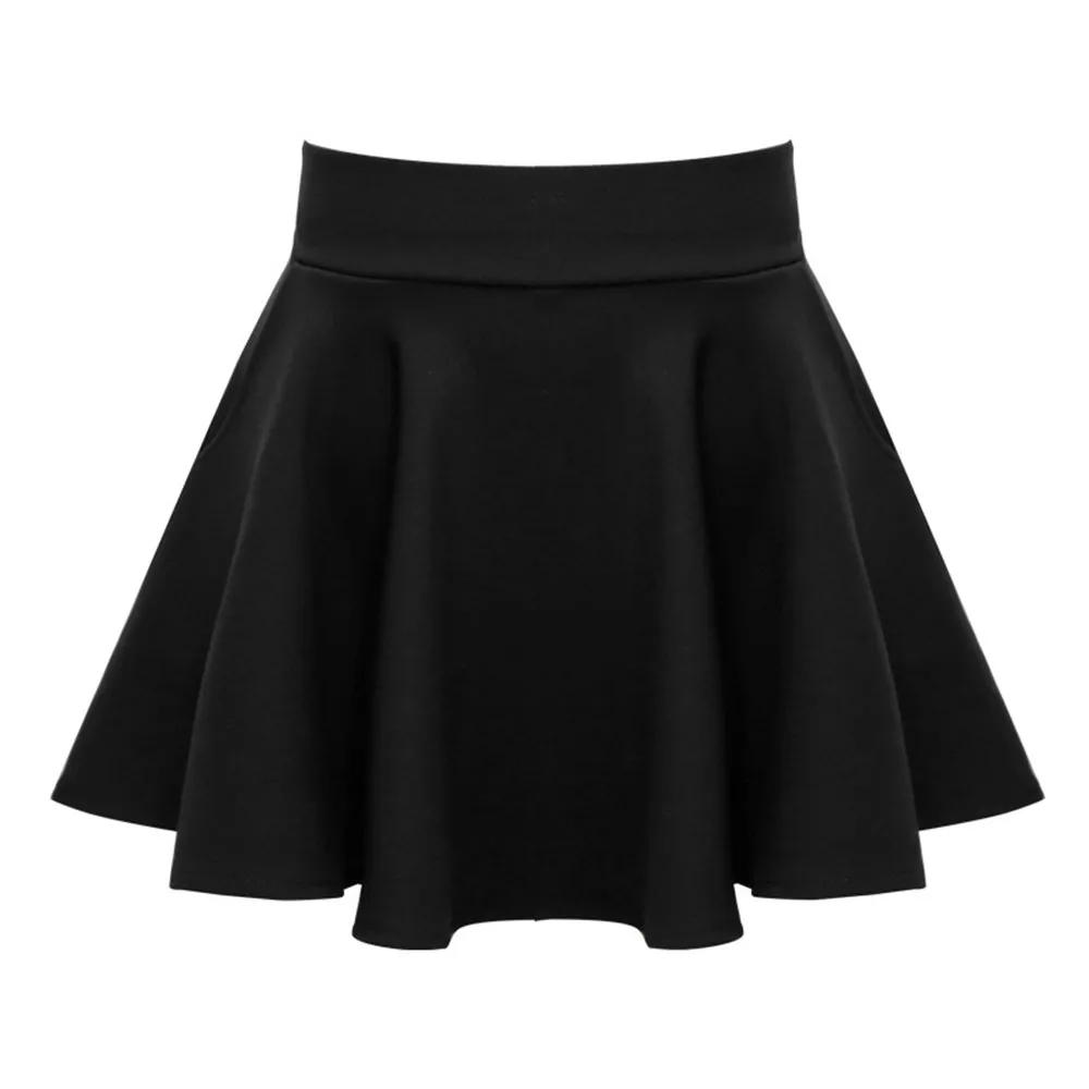 Women Candy colors stretch Mini Skirt Solid color Dance short skirt YF031