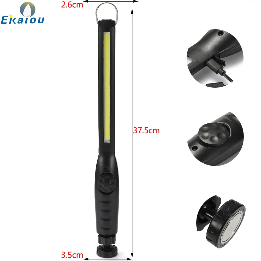 

LED Work Light 1000 LM USB Rechargeable COB Work Light 3000mAh with Magnetic Base For Car Repair Home Camping Emergency