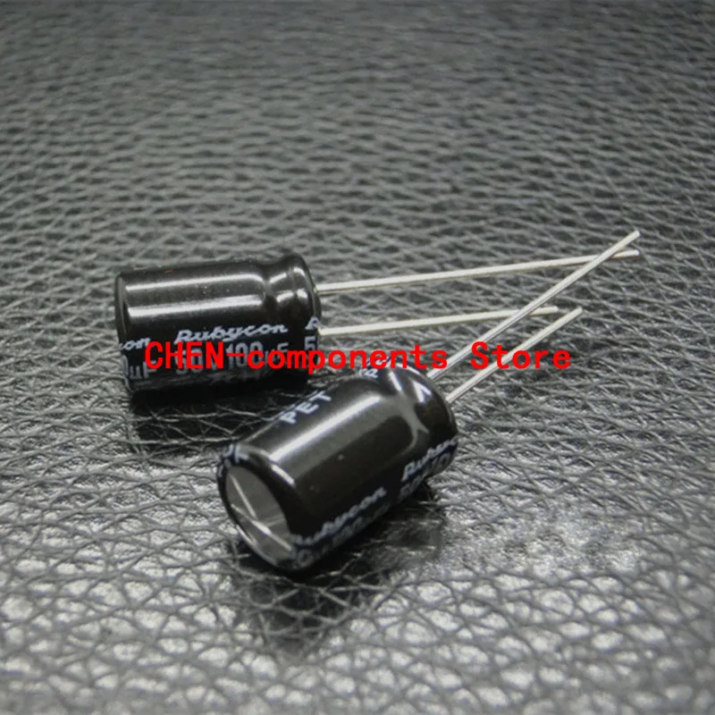 10PCS RUBYCON ZLH 50V100UF P3.5MM 8X11.5MM High frequency low resistance long life capacitor 100uF/50v 105 degrees 100UF 50V