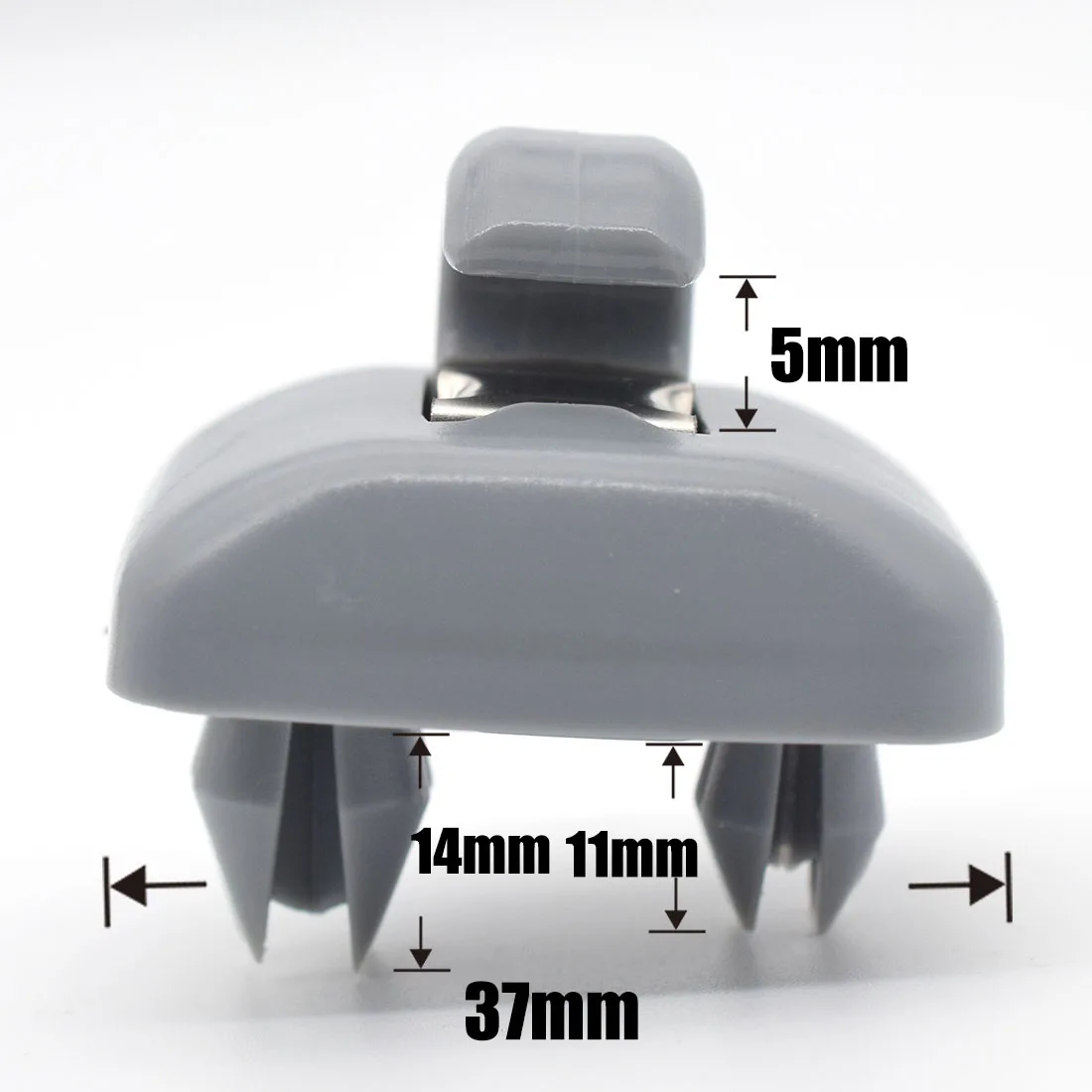 2Pcs For Audi A1 A3 A4 A5 Q3 Q5 S3 S4 S5 TT Allroad 8U0857562A Grey Interior Gray Sun Visor Clip Holder Hook Bracket Hanger