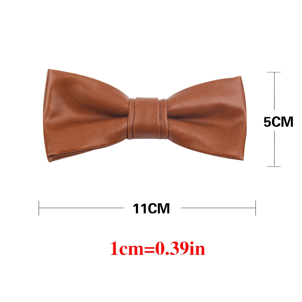 Bow Tie คลาสสิกชุด Bowtie สำหรับผู้ชายผู้หญิง PU หนังผูกโบว์สำหรับงานแต่งงาน Cravats ปรับ Bowties ลำลอง Mens tie