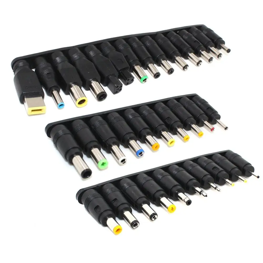 Universal power adapter AC DC Jack Charger Connector Plug for Laptop Notebook AC DC Power Adapter DC Conversion plug 34pcs