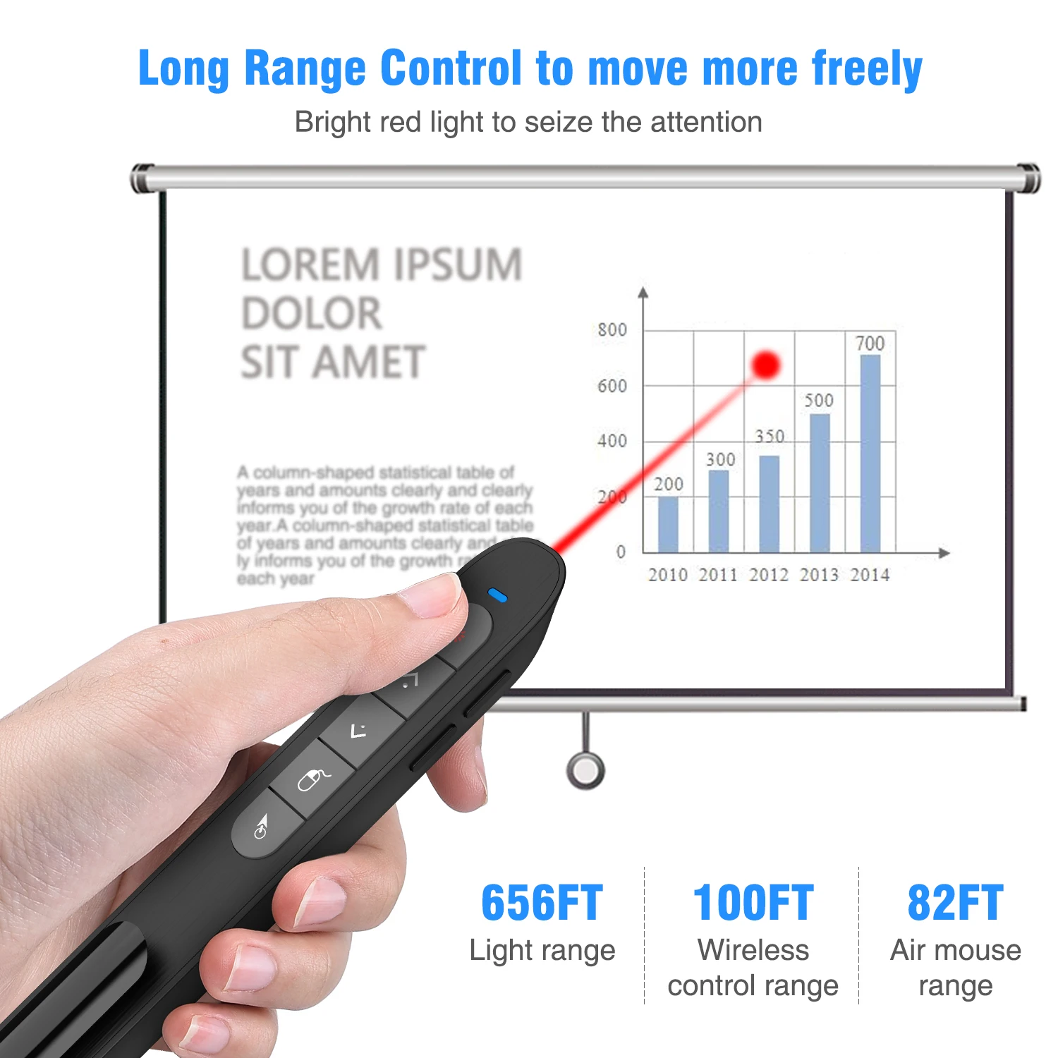 2.4GHz لاسلكي الضوء الأحمر مقدم للحصول على مؤشرات التحكم عن بعد مع الهواء وحدة التحكم عن بعد في الماوس باور بوينت لعرض باور بوينت