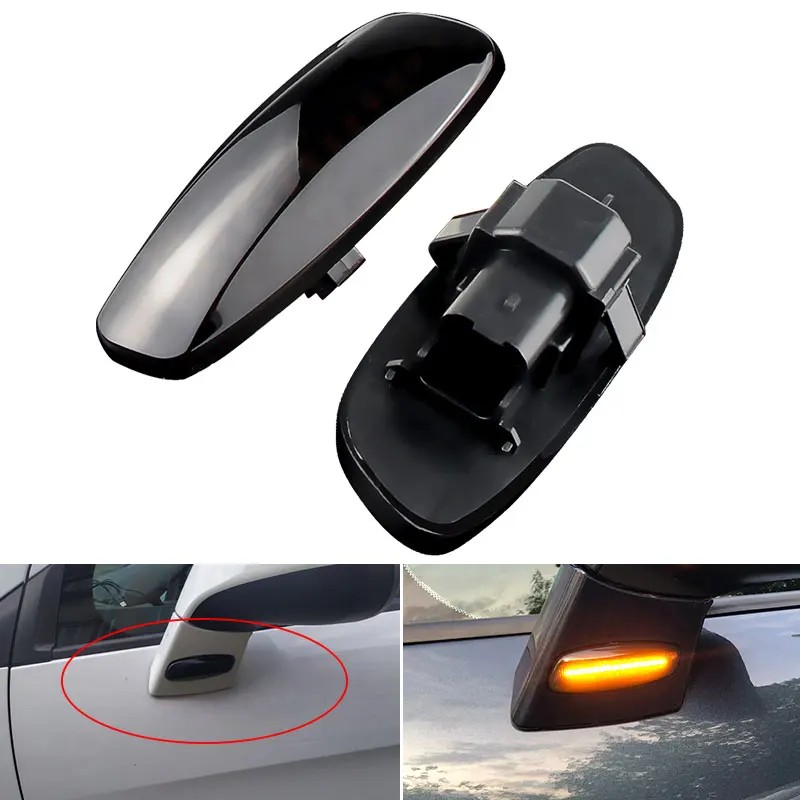 2 pçs dinâmico led luz de sinal de volta do carro lâmpada marcador lateral para citroen c4 picasso c3 c5 ds4 peugeot 308 207 3008 5008 2009-2017