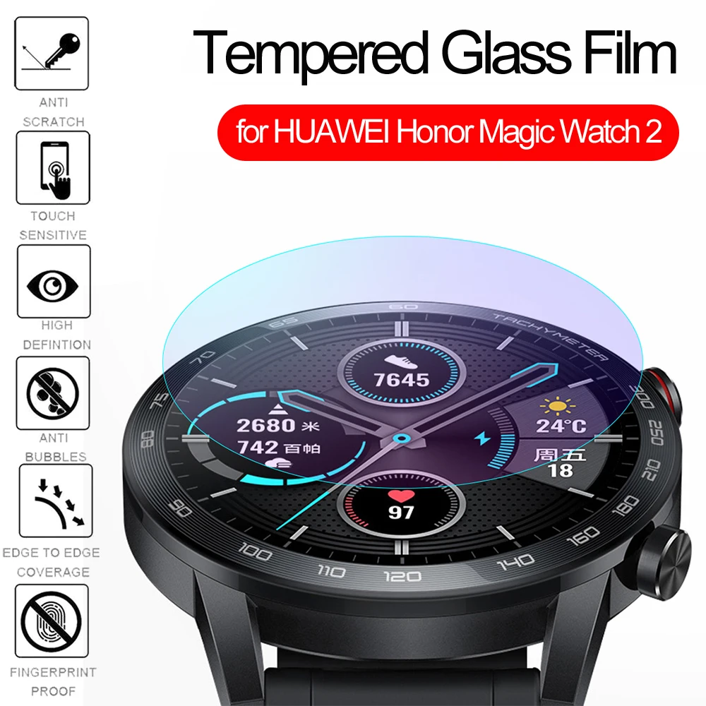 Ultra thin 3D Curved Edge Protective Film Clear Tempered Glass Screen Protector for Honor Magic Watch 2 46mm Smart Accessories