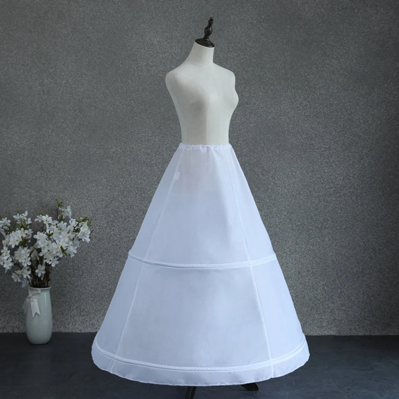 Nieuwe Collectie Witte Petticoats 1 Laag 2 Hoepel Petticoats Onderrok Baljurk Trouwjurk Ondergoed Jupon Sous Robe Volume