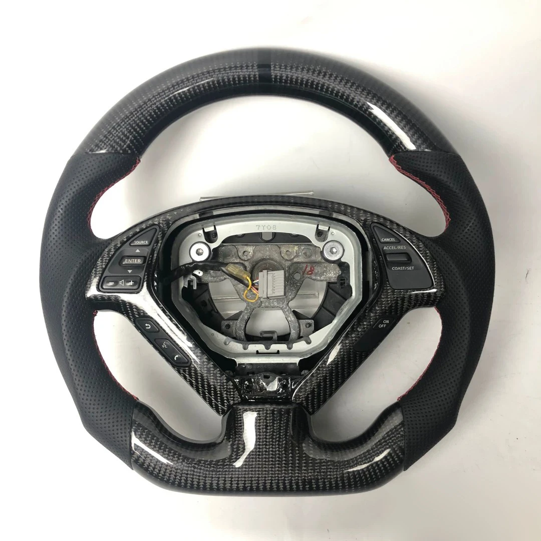 

Promotion 100% Real Carbon Fiber Steering Wheel For Infiniti G37 G25 (No Buttons)