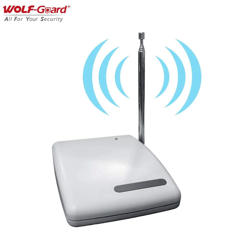 

Wolf-Guard Wireless Signal Repeater Easy Use for Home Alarm Security Systems Panel/Sensor 433MHZ Range Extender 1000M