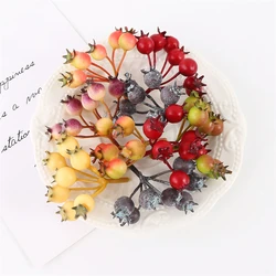 5PCS Artificial Holly Berries Artificial Flower Decor Mini Christmas Tree Decoration Berry DIY Wedding Home Decor Craft Supplies