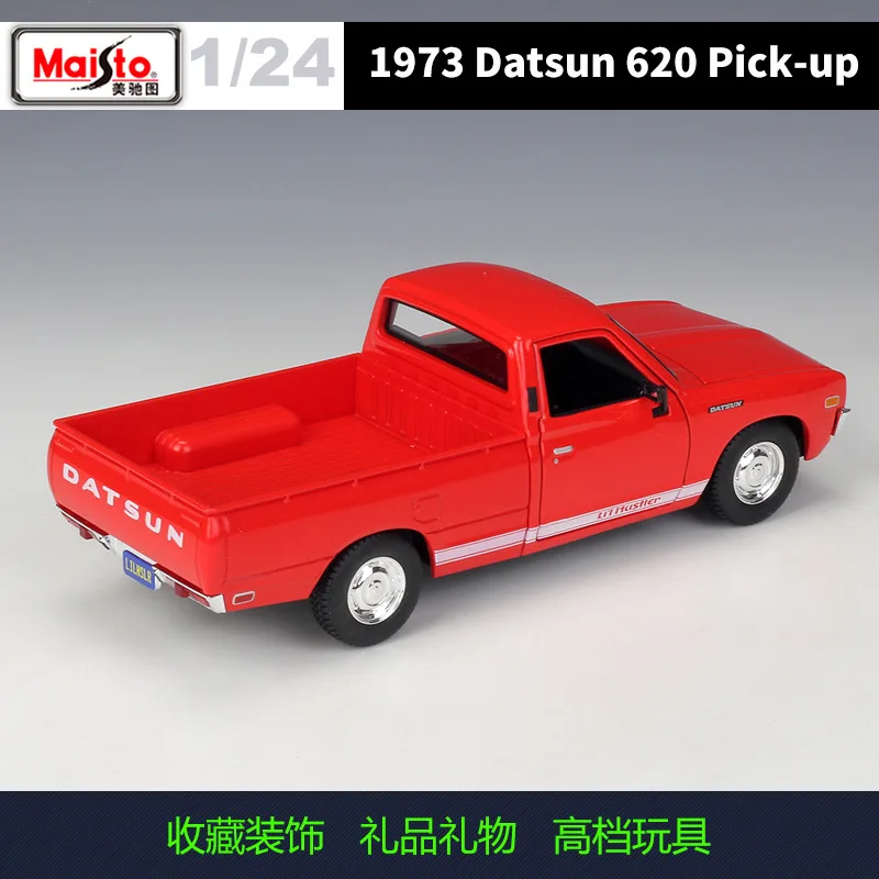 Maisto 1:24 1973 datsun 620ピックアップマスタングロードスターシミュレーション合金カーモデルコレクションギフトおもちゃ