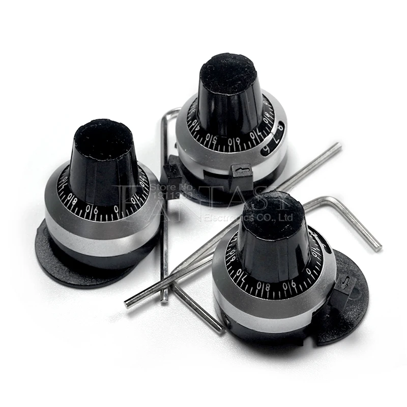 1PCS 3590S 6.35 mm precision scale knob potentiometer knob equipped with multi-turn potentiometer