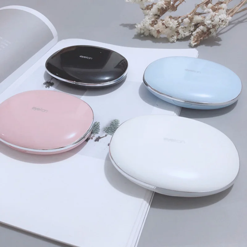 Cobblestone Magnetic Induction Contact Lens Case Ins girl and boy New Thin Contact Lenses Case  Eye contacts case image 2