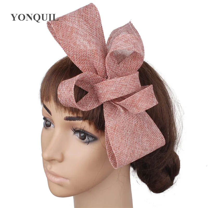 

Formal Dress Women Wedding Headwear Elegant Bride Ladies Church Fascinators Hair Accessories Bow Design With Hair Clip Party