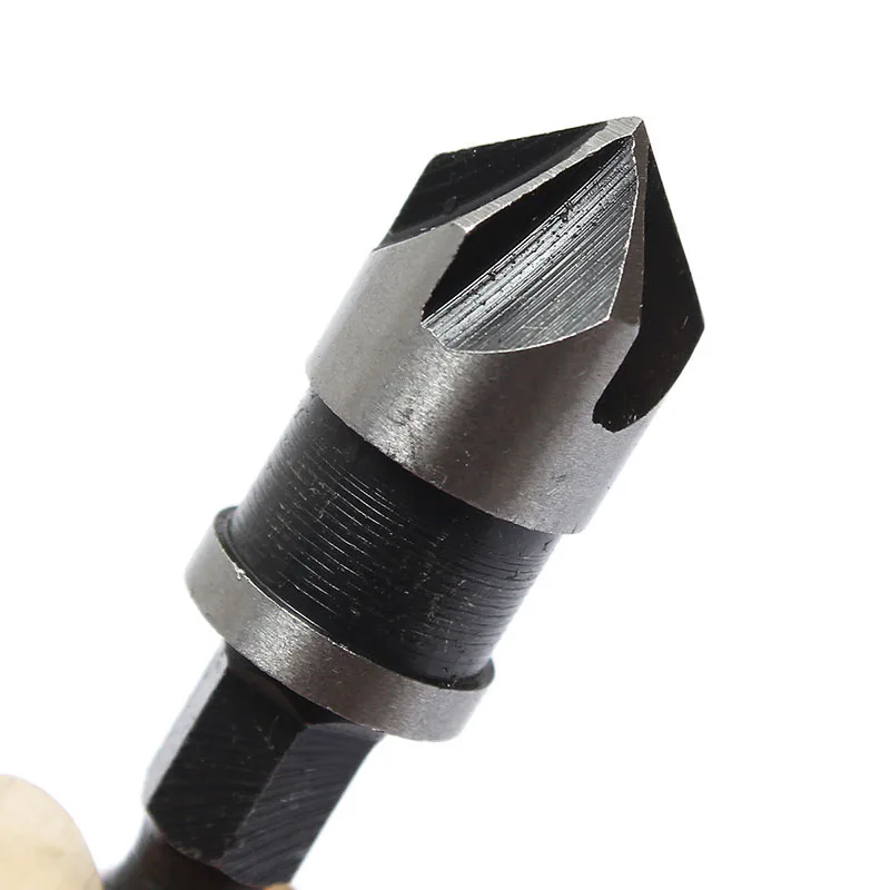 Industrial Countersink Boreชุด1/4 "Hex Shankไม้พลาสติกเครื่องมือเจาะชุดไม้บิตเจาะChamfer 3Pcs 12mm 16Mm 19Mm