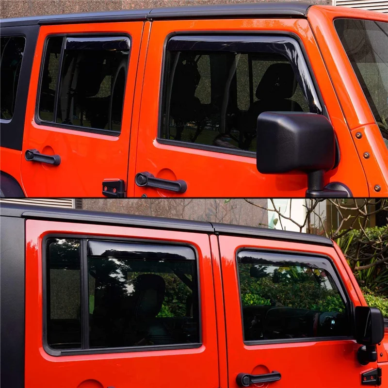 

Car Side Window Sun Visor Rain Guard Door Visor for Jeep Wrangler JK JL Unlimited 2007-2023 4Door
