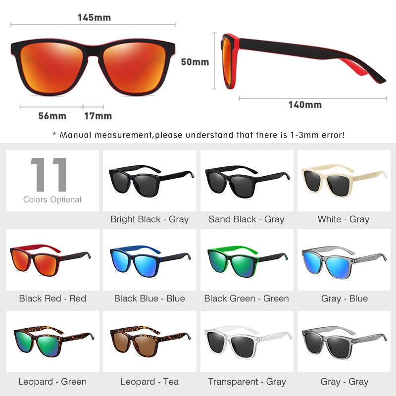LM Square Polarized Sunglasses Women Male Vintage Travel Anti Glare Driving Mirror Sun Glasses Men UV400 zonnebril dames