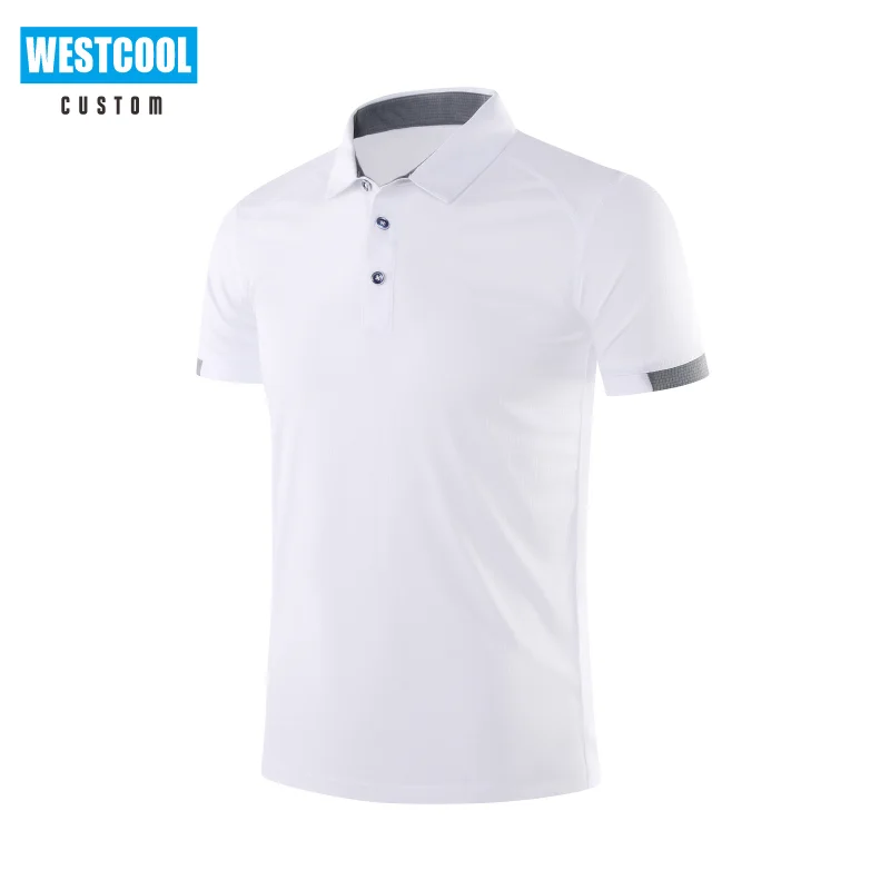 WESTCOOL Quick-Drying Sport Polo Shirt Custom Logo High Quality Embroidery Personalized Design Text Brand 8 Colors T-Shirt