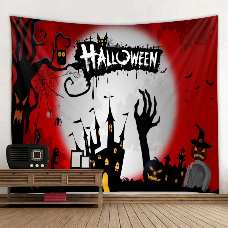 Halloween 3D Printing Tapestrying funny Rectangular Home Decor Wall Hanging Halloween Party wall hanging style-5