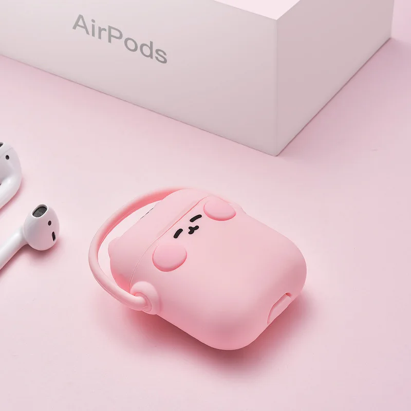 Симпатичный стильный мягкий силиконовый чехол для наушников AirPods для Apple беспроводная Bluetooth гарнитура Tws airpods зарядный чехол Rock