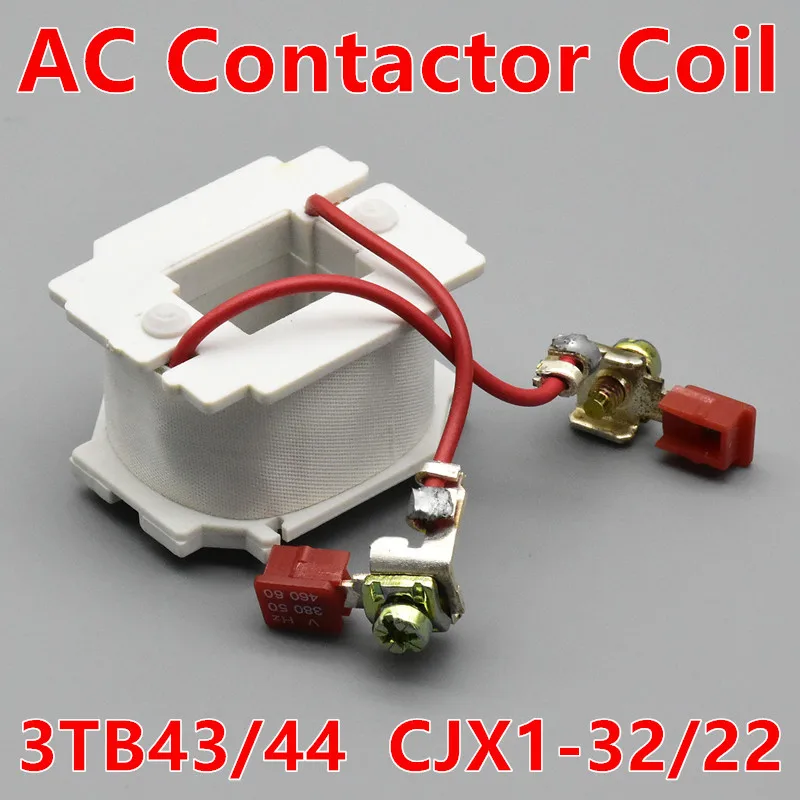 AC Contactor Coil CJX1-22/22 3TB43 CJX1-09-12-16-32 3TB44-40 24V/36V/110V/220V/380V Voltage Control Two Wires Screws Contact