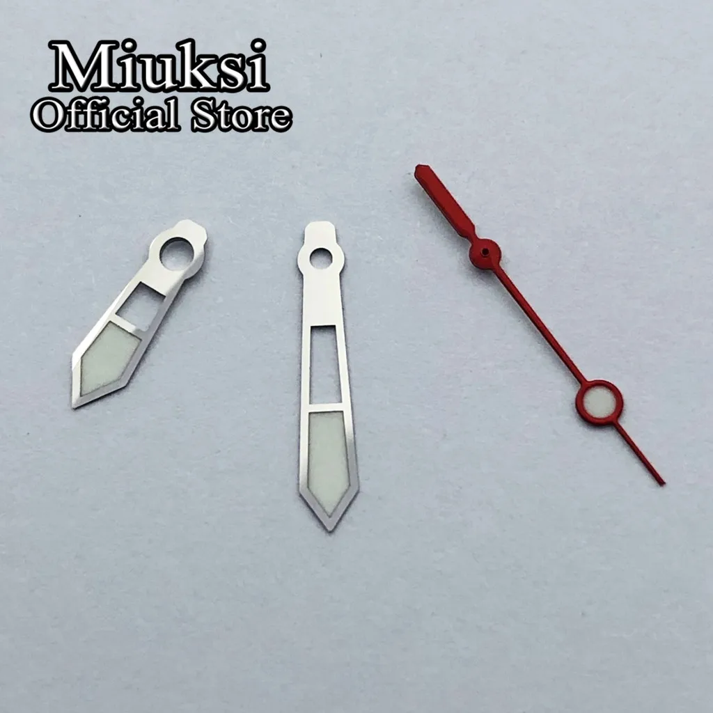 Miuksi silber blau uhr hände grün leuchtende hände fit NH35 NH36 ETA 2824 2836 Miyota 8205 8215 821A Mingzhu 2813 3804 bewegung – Detail 5