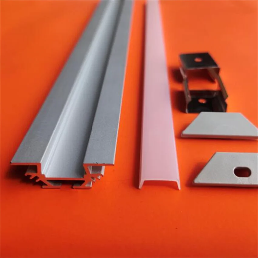 Free Shipping 2M/Pcs  Recessed Linear Extrusion Walking Light Alu Profile Channel