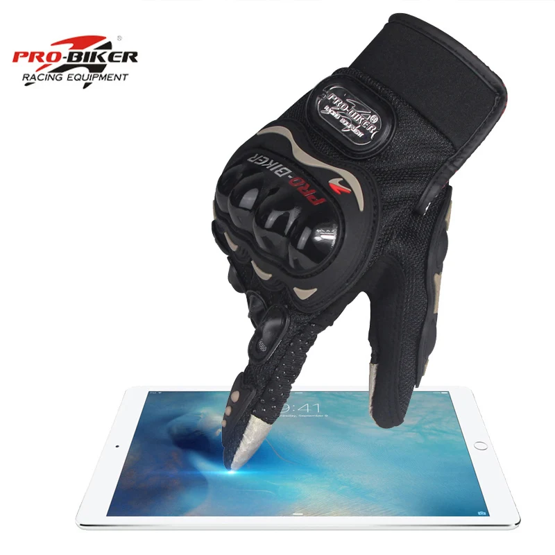 Best sale Touch screen Auto Racing Gloves  Motorcycle  Protect Hands Full Finger  Breathe Patchwork Flexible Glove
