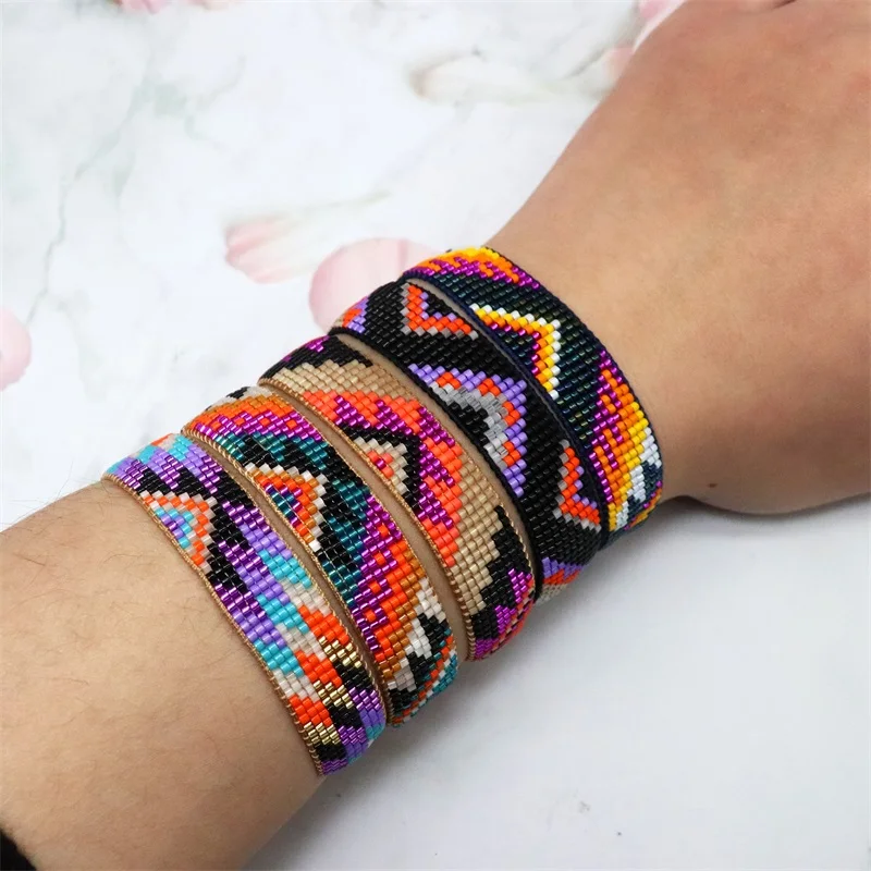 ZHONGVI Multicoloured Bracelets For Women Miyuki Beads Jewelry Mexico Fashion Bracelet Handmade Loom Woven Pulseras Mujer Gifts