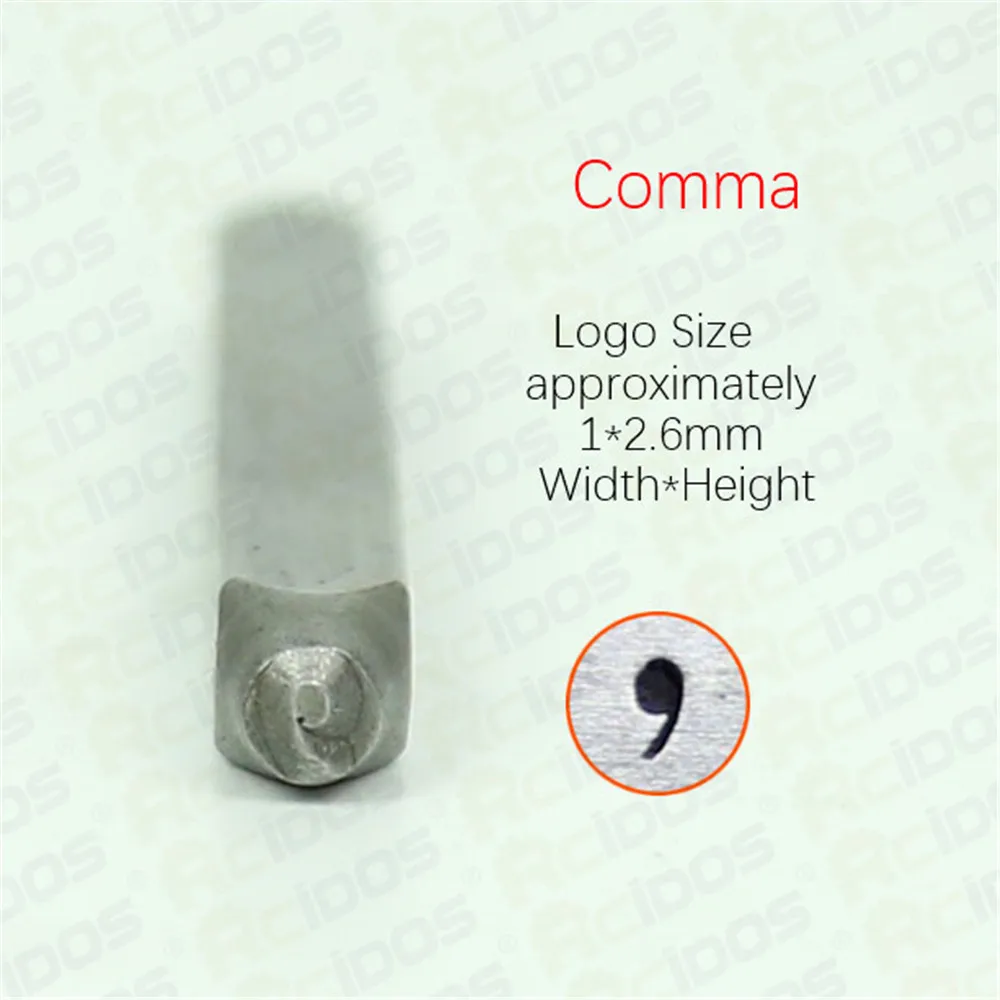 RCIDOS 3mm Exclamatory/Question/Dot/Full stop/Colon/Comma/Semicolon sign Metal jewelry Steel punch stamp