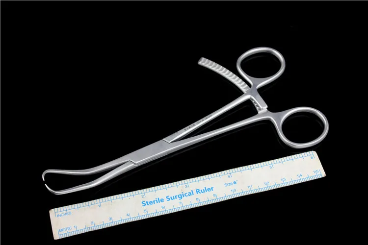 Orthopedic instruments medical fracture reduction forceps with sharp tip 45 degree angle curved point type bone holding forceps