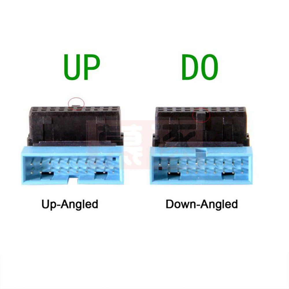 USB 3.0 20pin Männlich zu Weiblich Verlängerung Adapter Abgewinkelt 90 Grad dla płyty głównej