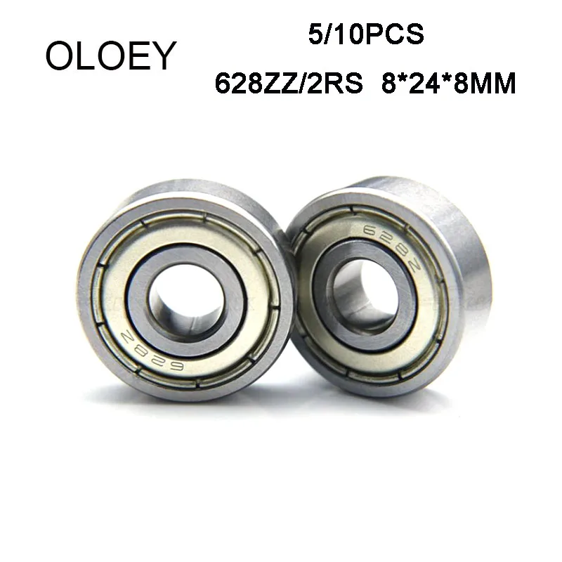 5/10pcs/Lot Bearing 628-ZZ 2RS 8x24x8mm Miniature Deep Groove Ball Bearing With Corrosion Resistance And High Quality