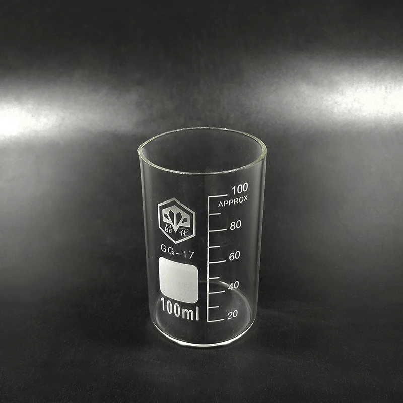 

5pcs Beaker in tall form without spout,Capacity 100ml,Outer diameter=47mm,Height=75mm,Laboratory beaker