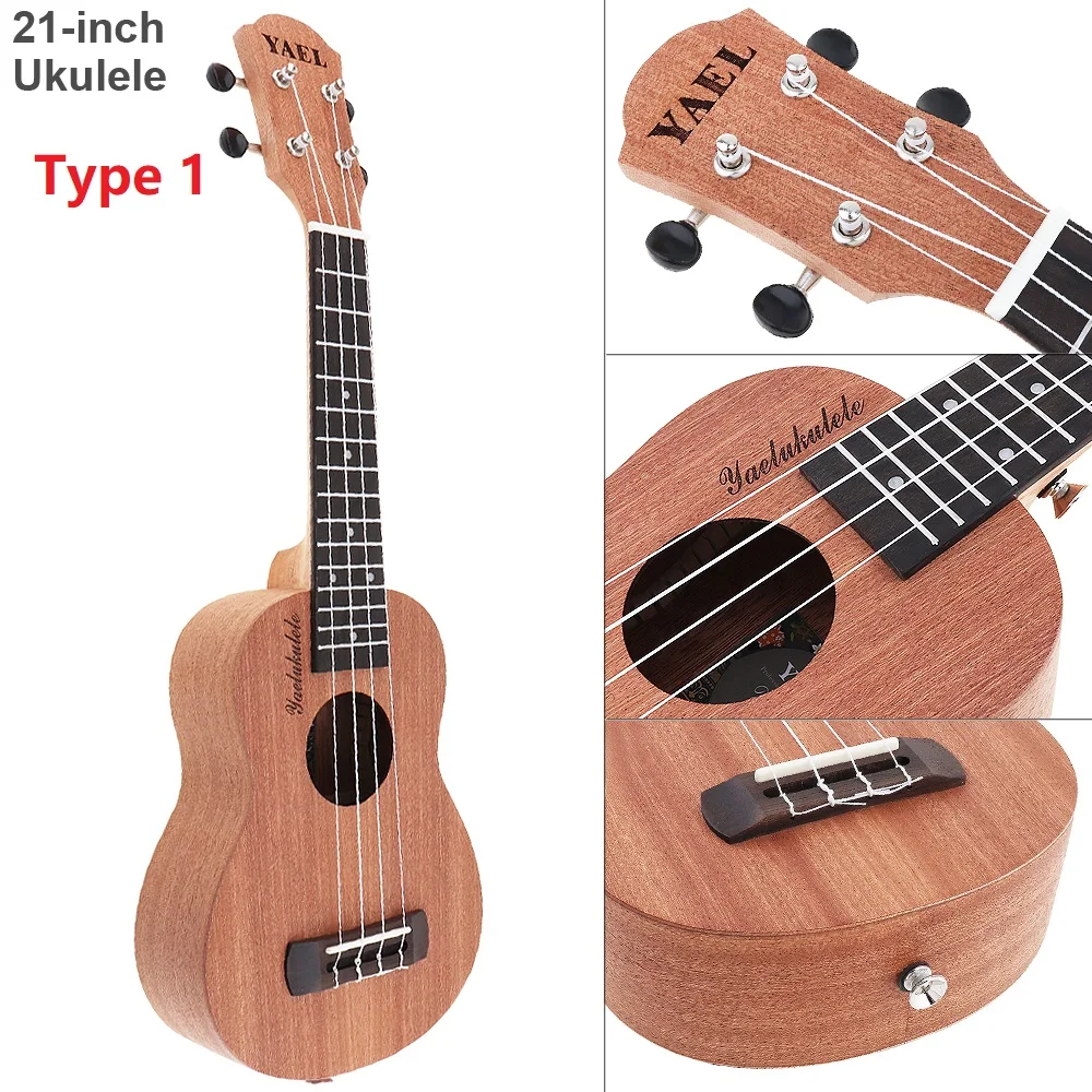 21 / 23 / 26 Inch Ukulele 4 Nylon Strings Musical Instruments Mahogany Hawaiian Tenor Ukulele Acoustic Cutaway Guitar