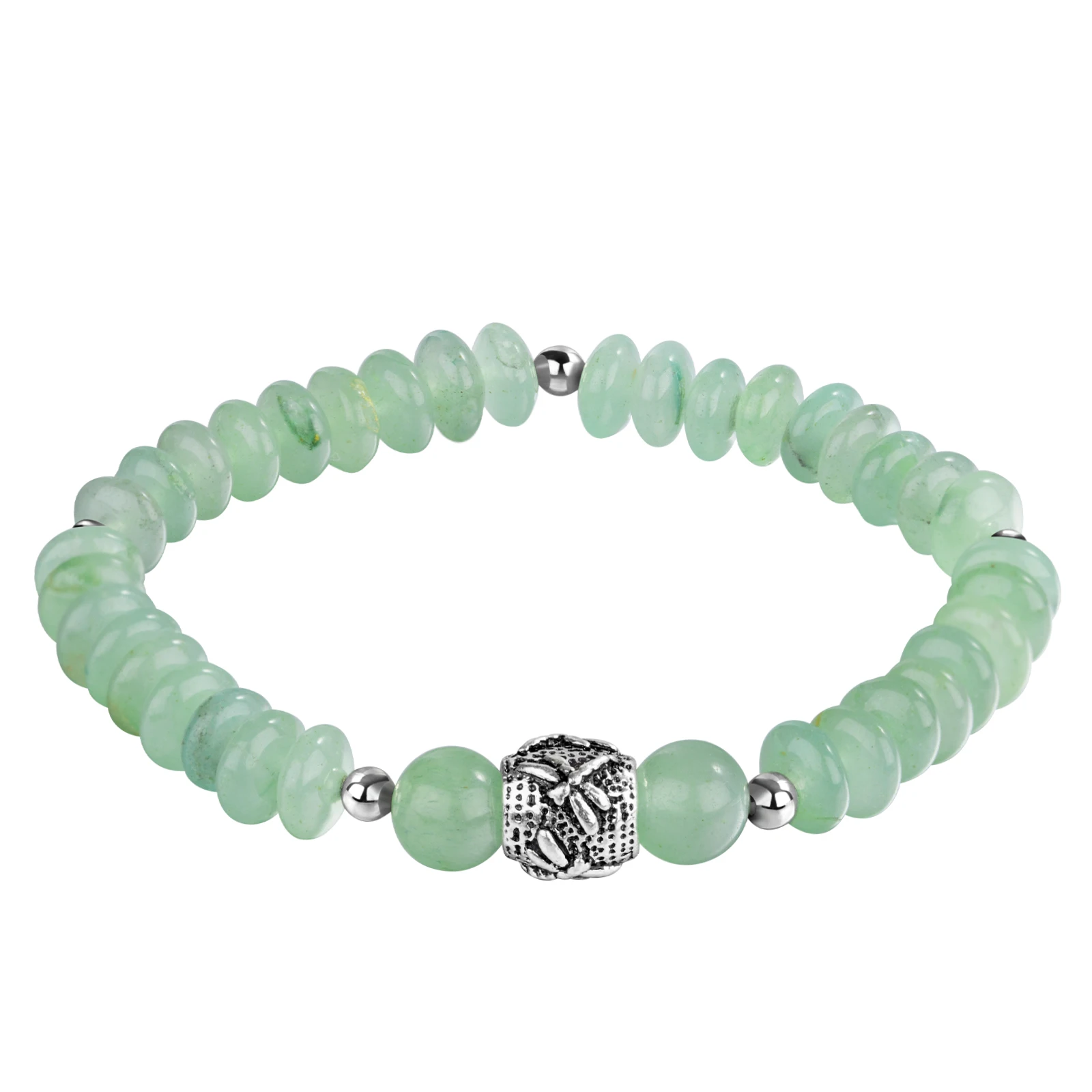 

Green Aventurine Elastic Bracelet Natural Healing Gems For Women Fashion Handmade Jade Creations Green Dainty Stretch Bracelet