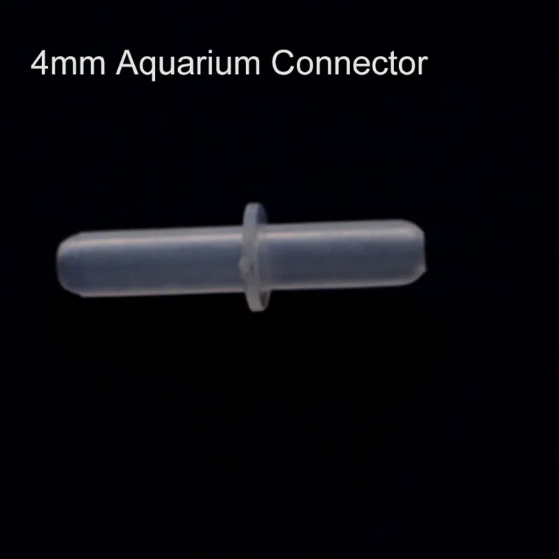 10pcs/lot 4mm Plastic Aquarium Connector Straight Fish Tank Air Pump Connector Control Valve Air Pipe Tube Accessories
