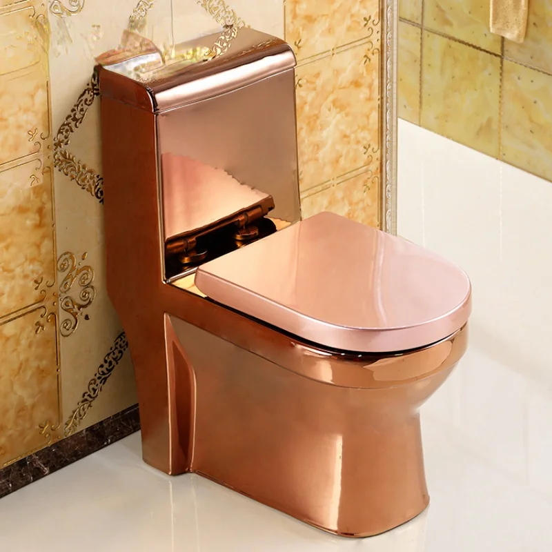 Domestic European rose gold toilet creative art bar flush toilet super swirl color deodorant toiletCD