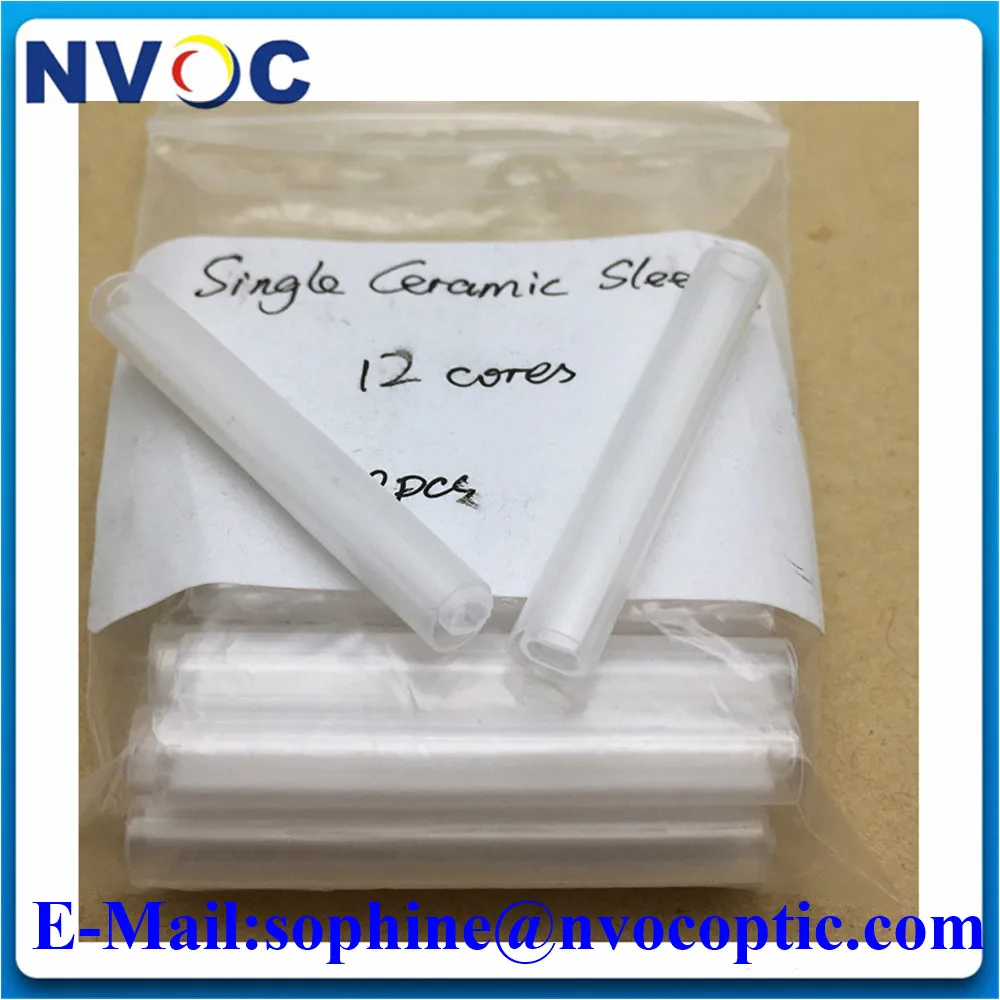 1000Pcs 8/12C Single/Double Ceramic 60mm Fiber Fusion Splice Protection Sleeve,8/12Fiber Ribbon Heat Shrinkable Protective Tube