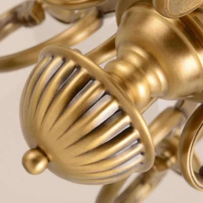 American Copper Chandelier 3 6 8 Arm Full Bronze For Bedroom Dining Living Room Luxury Suspendsion Light Fixtures E14 Led Lamp