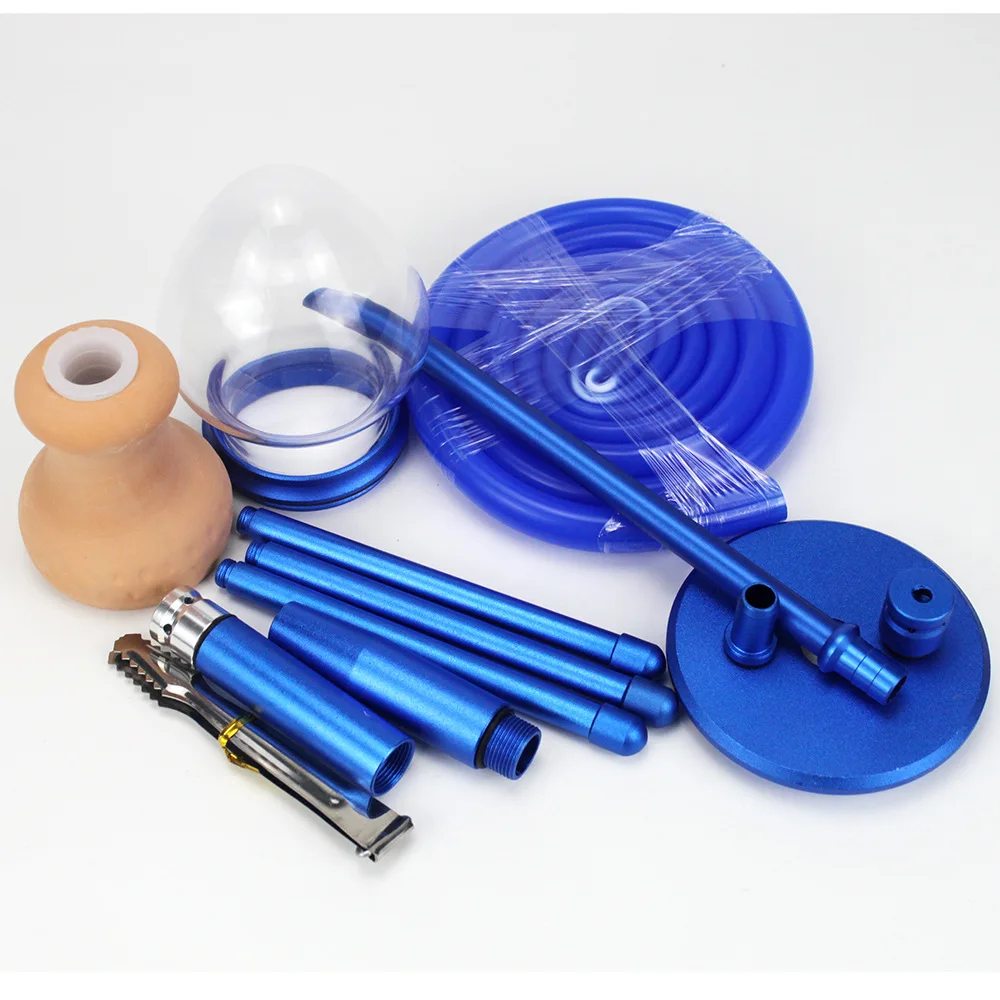 Small Travel Glass Shisha With Ceramic Hookah Bowl Metal Charcoal Tongs Silicone Smoking Water Pipe Chichas Narguie